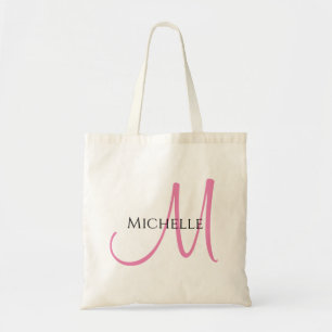 Modern Minimalist Initial Letter Monogram Template Tote Bag