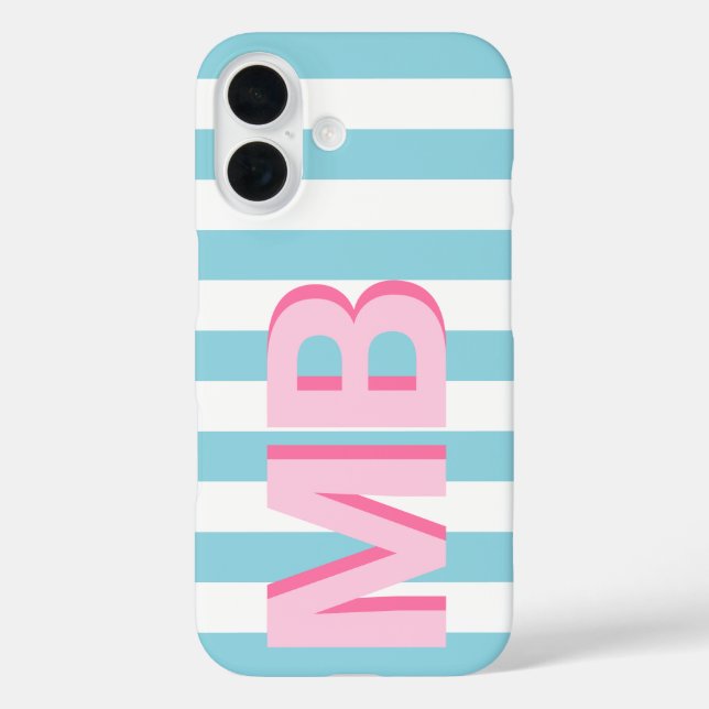 Modern Minimalist Initial Monogram Case-Mate iPhone Case (Back)
