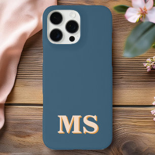 Modern Minimalist Initial Monogram iPhone 16 Pro Max Case