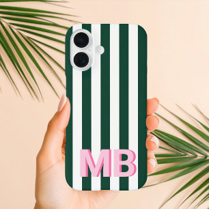 Modern Minimalist Initial Monogram iPhone 16 Case