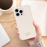 Modern Minimalist Initial Monogram iPhone 15 Pro Max Case<br><div class="desc">Minimalist Modern Initial Monogram Phone Case. Create your own personalised iPhone Case with custom initial name.</div>