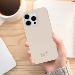 Modern Minimalist Initial Monogram iPhone 15 Pro Max Case<br><div class="desc">Minimalist Modern Initial Monogram Phone Case. Create your own personalised iPhone Case with custom initial name.</div>