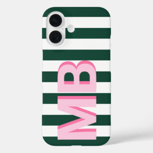 Modern Minimalist Initial Monogram iPhone 16 Case