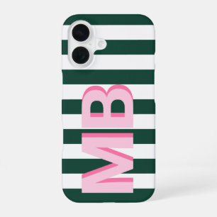 Modern Minimalist Initial Monogram iPhone 16 Case