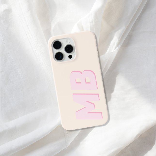 Modern Minimalist Initial Monogram iPhone Case (Creator Uploaded)