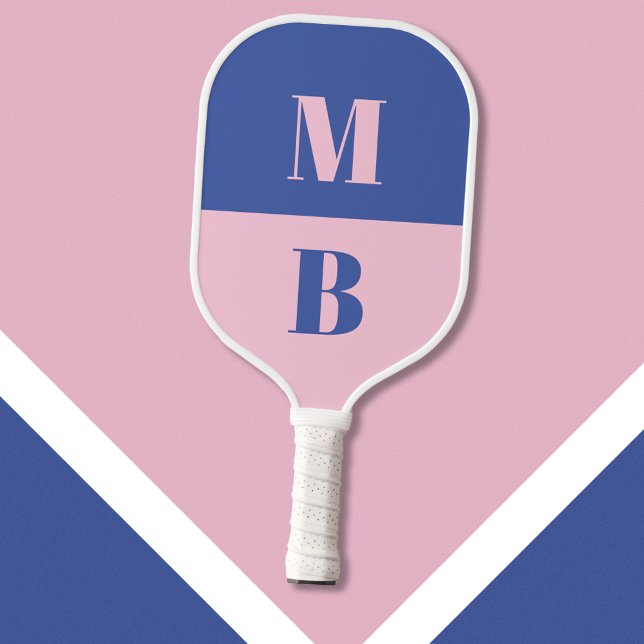 Modern Minimalist Initial Monogram Pickleball Paddle (Creator Uploaded)