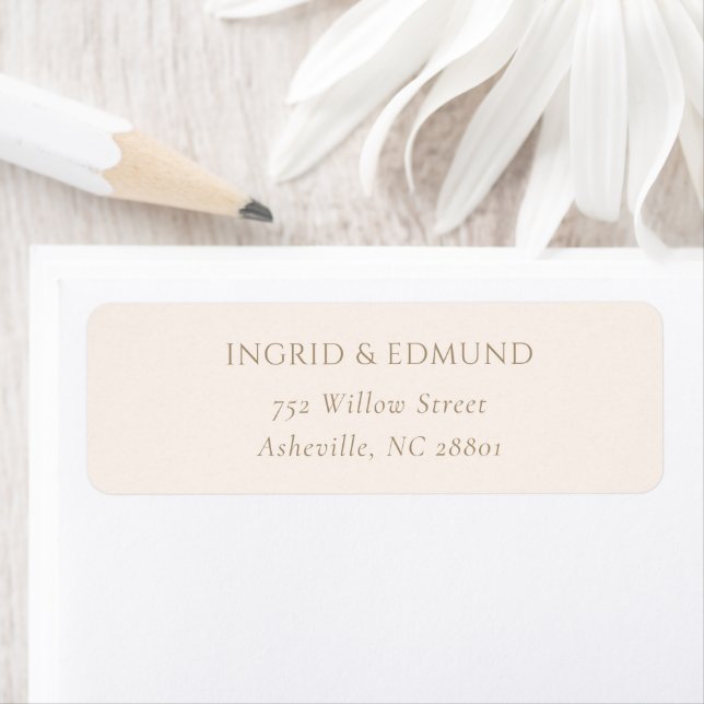Modern Minimalist Ivory Return Address (Insitu)