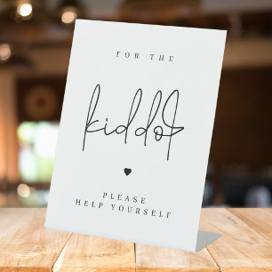 Modern Minimalist Kiddos Table Wedding Sign