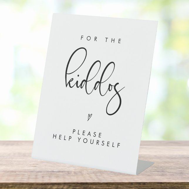 Modern Minimalist Kiddos Table Wedding Sign (Creator Uploaded)