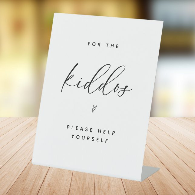 Modern Minimalist Kiddos Table Wedding Sign (Creator Uploaded)