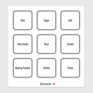 Modern Minimalist Kitchen Pantry Labels