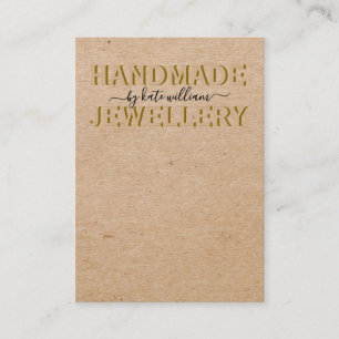 Modern Minimalist kraft jewellery display card