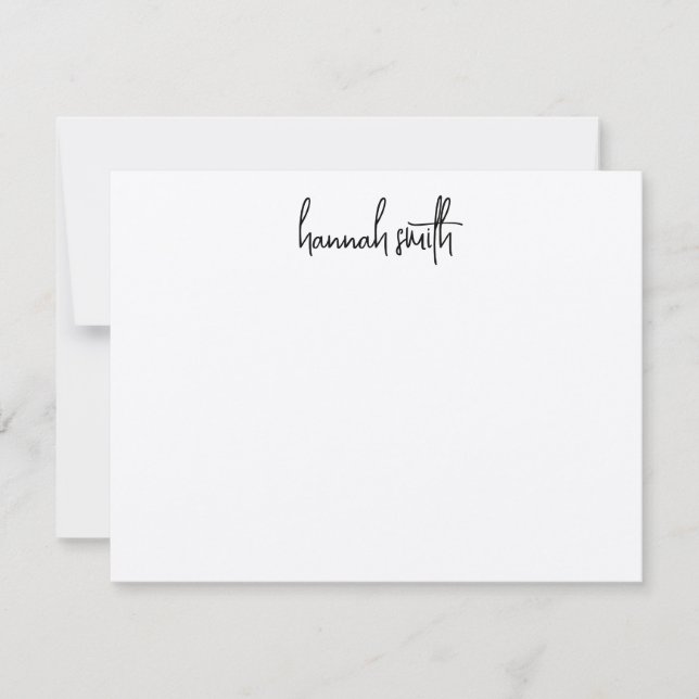 Modern Minimalist Kraft Note Card (Front)