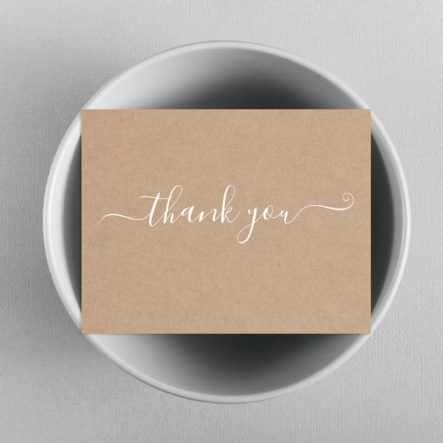 Modern Minimalist Kraft Thank You Card  (Creator Uploaded)