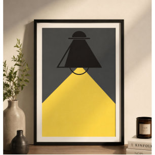 Modern Minimalist Lamp Wall Art Print