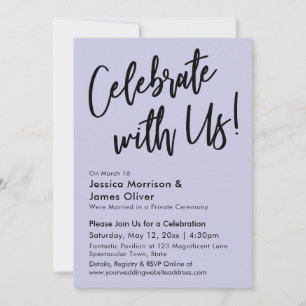 Modern Minimalist Lavender Celebrate with Us! Invitation