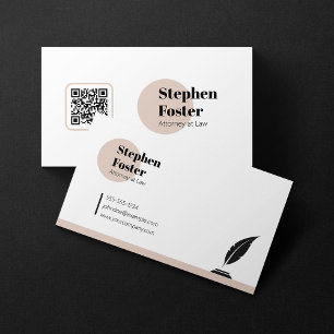 Modern Minimalist Lawyer Attorney at law Advocate Business Card