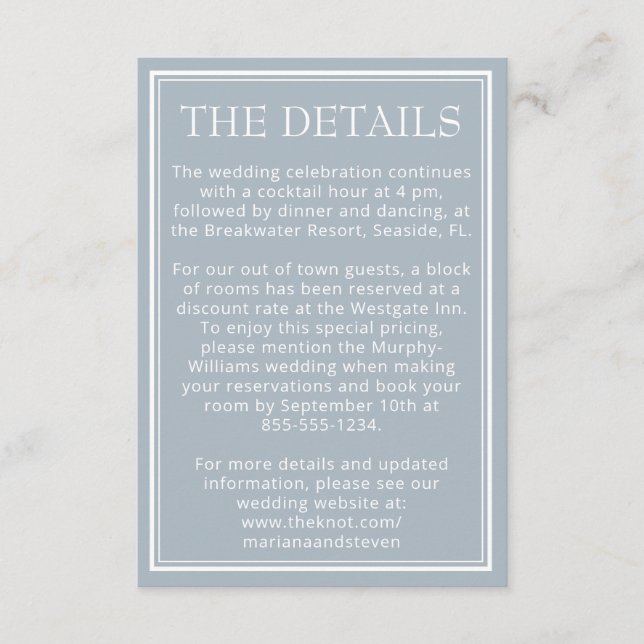 Modern Minimalist Light Grey Details Enclosure Card (Front)