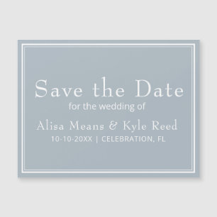 Modern Minimalist Light Grey Save the Date