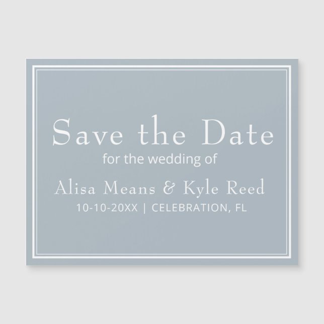 Modern Minimalist Light Grey Save the Date (Front)