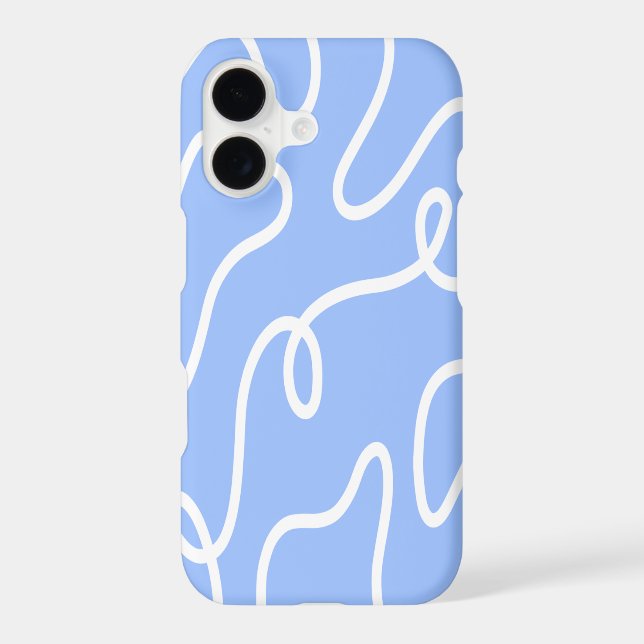 Modern Minimalist Line Art Lavender Purple Wavy  (Back)