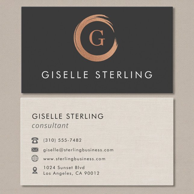 Modern Minimalist Linen Business Card (Creator Uploaded)