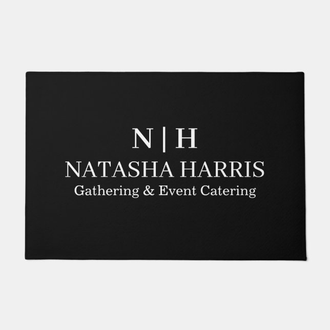 Modern Minimalist Logo Business doormat (Front)