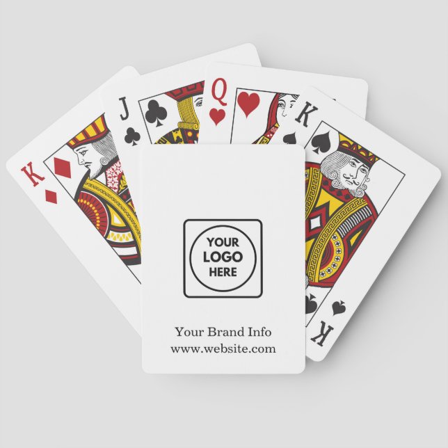 Modern Minimalist Logo | Custom Corporate Design Playing Cards (Back)