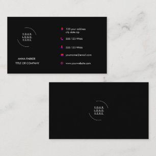 Modern Minimalist Logo   Custom Icons  Business Ca Card