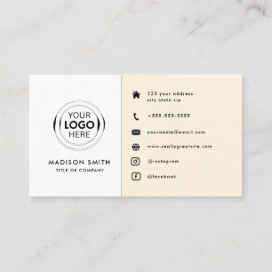 Modern Minimalist Logo   Custom Icons Social Media Business Card