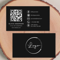 Modern Minimalist Logo with Social Media Icons