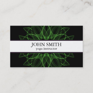Modern Minimalist Lotus Yoga Instructor Business Card
