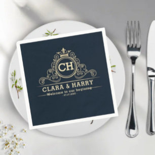 Modern minimalist luxury champagne champagne gold napkin