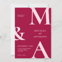 Modern Minimalist Magenta Wedding