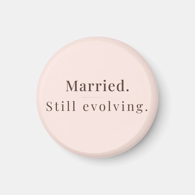 Modern Minimalist Marriage Quote Fridge Magnet (Front)