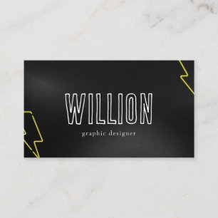 Modern Minimalist Matt Black Designer Business Card
