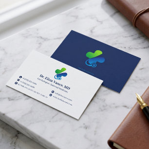 Modern Minimalist Medical Practice Custom Logo Business Card