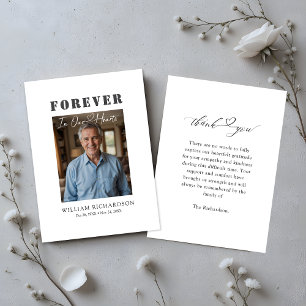 Modern Minimalist  Memorial  Funeral Sympathy  Card