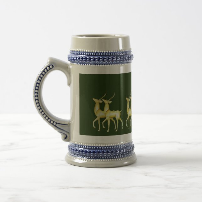 Modern Minimalist Merry Christmas Reindeer  Beer Stein (Left)