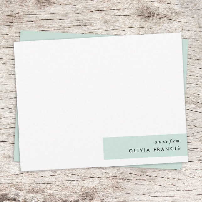 Modern Minimalist Mint Green Pastel Card (Creator Uploaded)