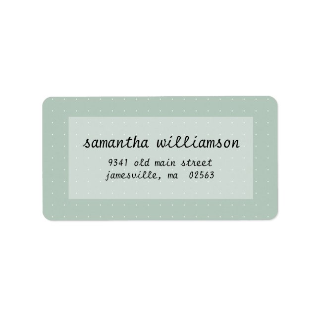 Modern Minimalist Mint Green Return Address Labels (Front)