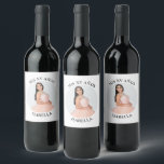 Modern Minimalist Mis XV Años Round Photo Wine Label<br><div class="desc">Create your own personalised white border round photo sparkling apple cider labels for your her 15th birthday. Customise the solid white background colour or the black text colour to match your photo. If you change the font type or size, you can fine tune the curvature of the text in small...</div>
