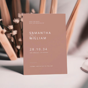 Modern minimalist mix & match elegant wedding save the date