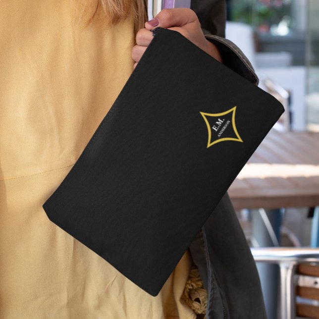 Modern Minimalist Monogram Accessory Pouch (Creator Uploaded)