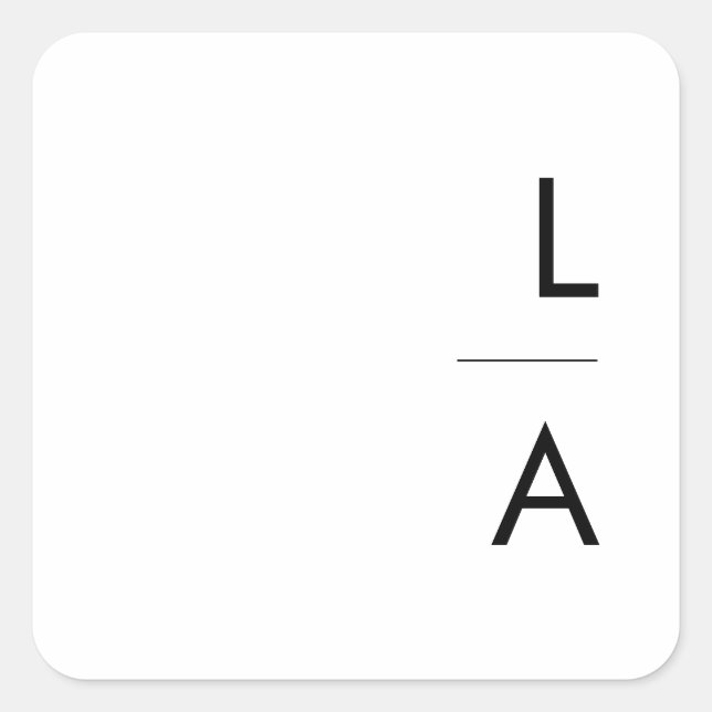 Modern Minimalist Monogram Envelope Seals (Front)