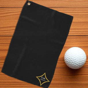 Modern Minimalist Monogram Golf Towel