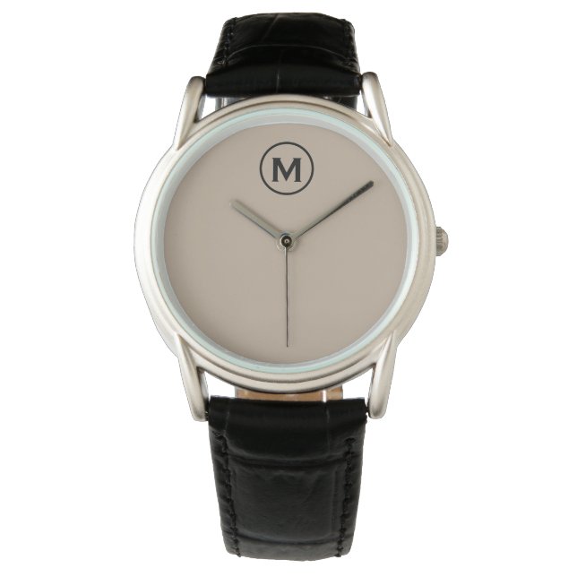 Modern Minimalist Monogram Initial Watch (Front)