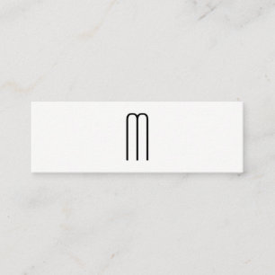 Modern Minimalist Monogram Mini Business Card