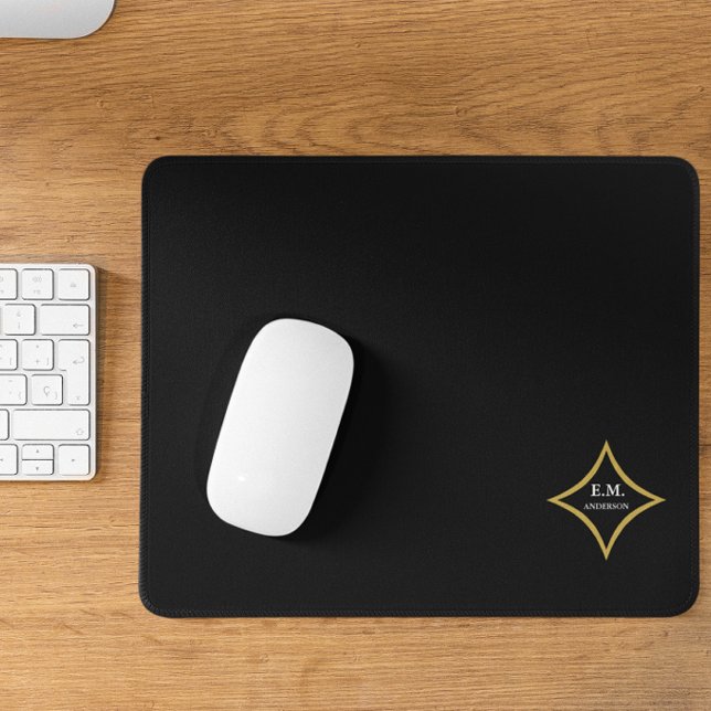 Modern Minimalist Monogram Mouse Pad (Creator Uploaded)