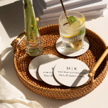 Modern Minimalist Monogram or Add Logo Business Round Paper Coaster<br><div class="desc">Modern Minimalist Paper Coasters. Black & White or choose your custom colours. Perfect for small business,  company brands,  caterers,  bakeries coffee cafes,  restaurants and more. Easy to personalise with your monogram initials,  business name and information,  job title,  slogan or even add your logo or personal brand design.</div>